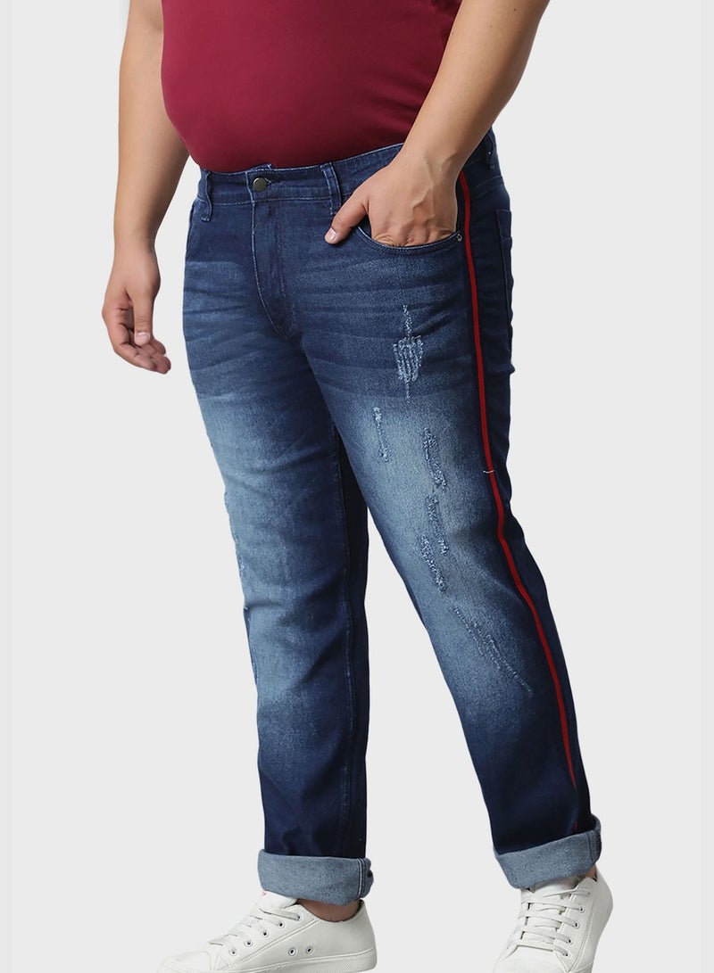 Jeans with Side Stripes