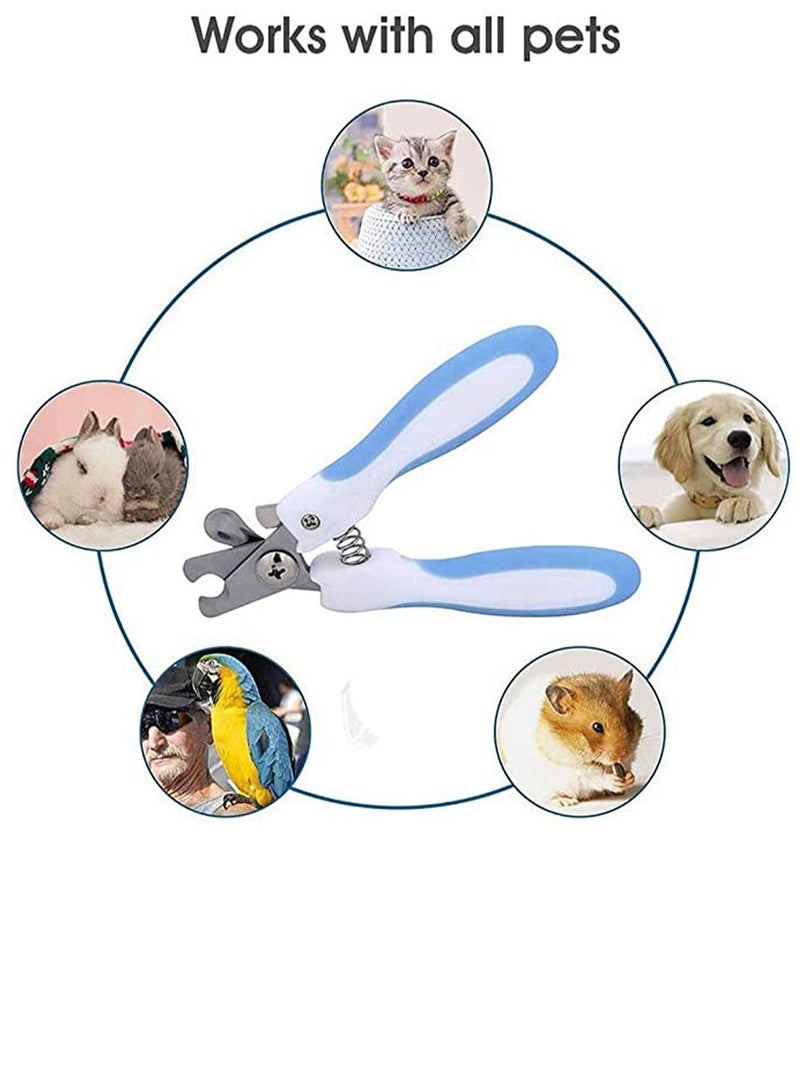 Professional Cat Dog Nail Clippers, Stainless Steel Pet Claw Scissors Trimmers for Small and Medium Dogs Cats Grooming at Home, One File Included