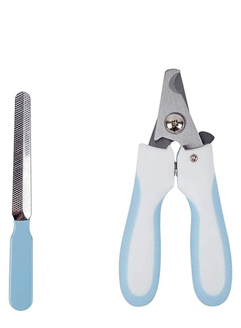 Professional Cat Dog Nail Clippers, Stainless Steel Pet Claw Scissors Trimmers for Small and Medium Dogs Cats Grooming at Home, One File Included