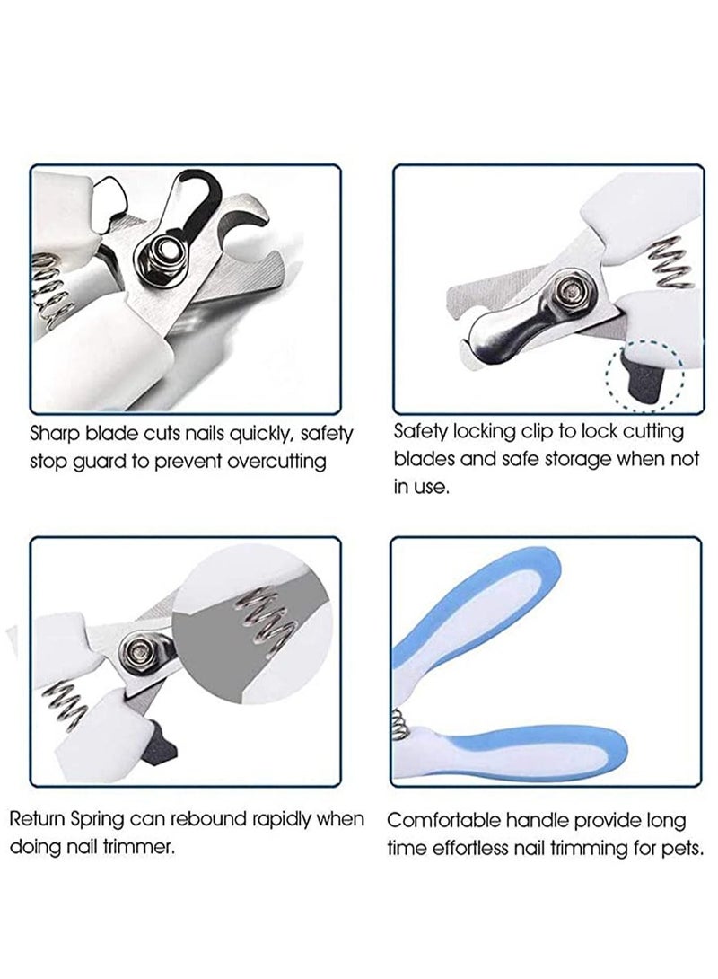 Professional Cat Dog Nail Clippers, Stainless Steel Pet Claw Scissors Trimmers for Small and Medium Dogs Cats Grooming at Home, One File Included