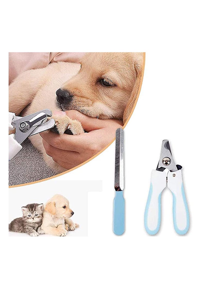 Professional Cat Dog Nail Clippers, Stainless Steel Pet Claw Scissors Trimmers for Small and Medium Dogs Cats Grooming at Home, One File Included