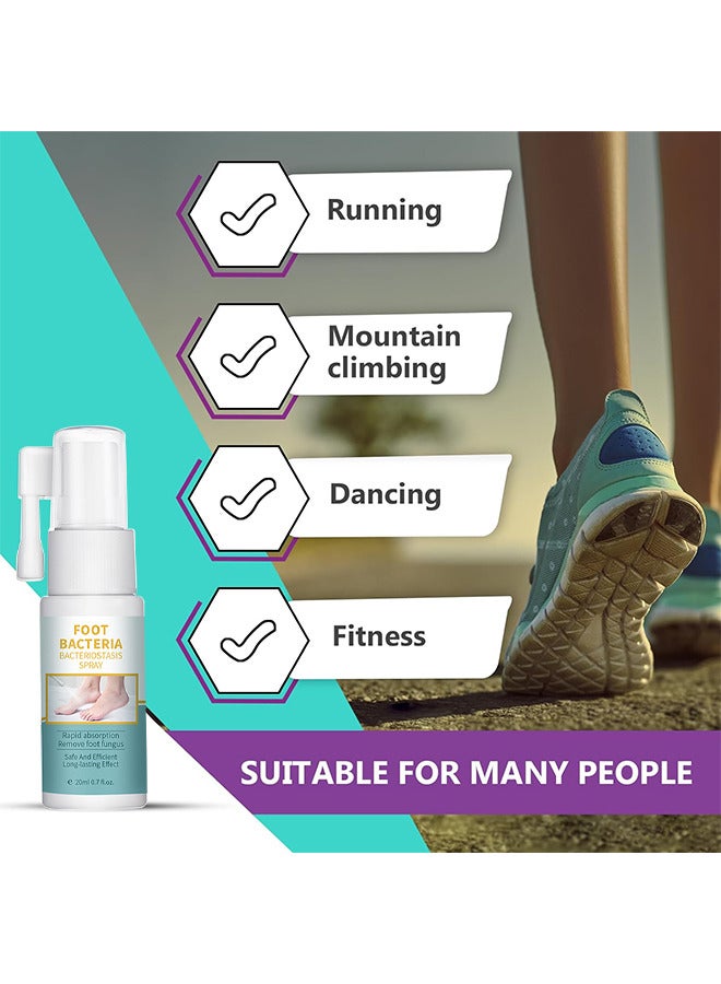 Foot Bacteria Bacteriostasis Spray, Shoe Deodorizer Foot Spray Odor Smell Eliminator Freshener For Athlete Sweat Feet Skin Repair, Natural Ingredients Soothe And Feet Itchy Care Spray