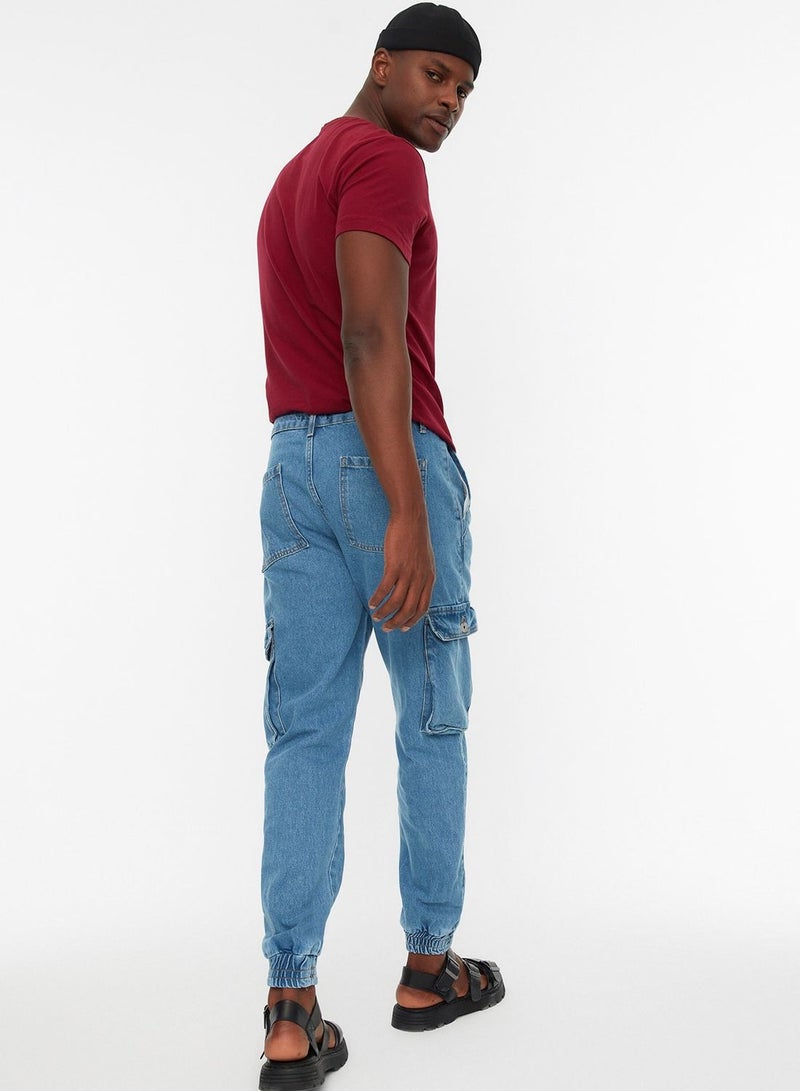 Mid Wash Relaxed Fit Jogg Jeans