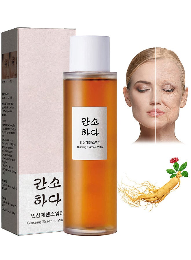 Ginseng Essence Water, Tightening Sagging Skin Reduce Fine Lines, Instant Lifting Face Skin, Reduce Pigmentation And Fine Lines 150ML
