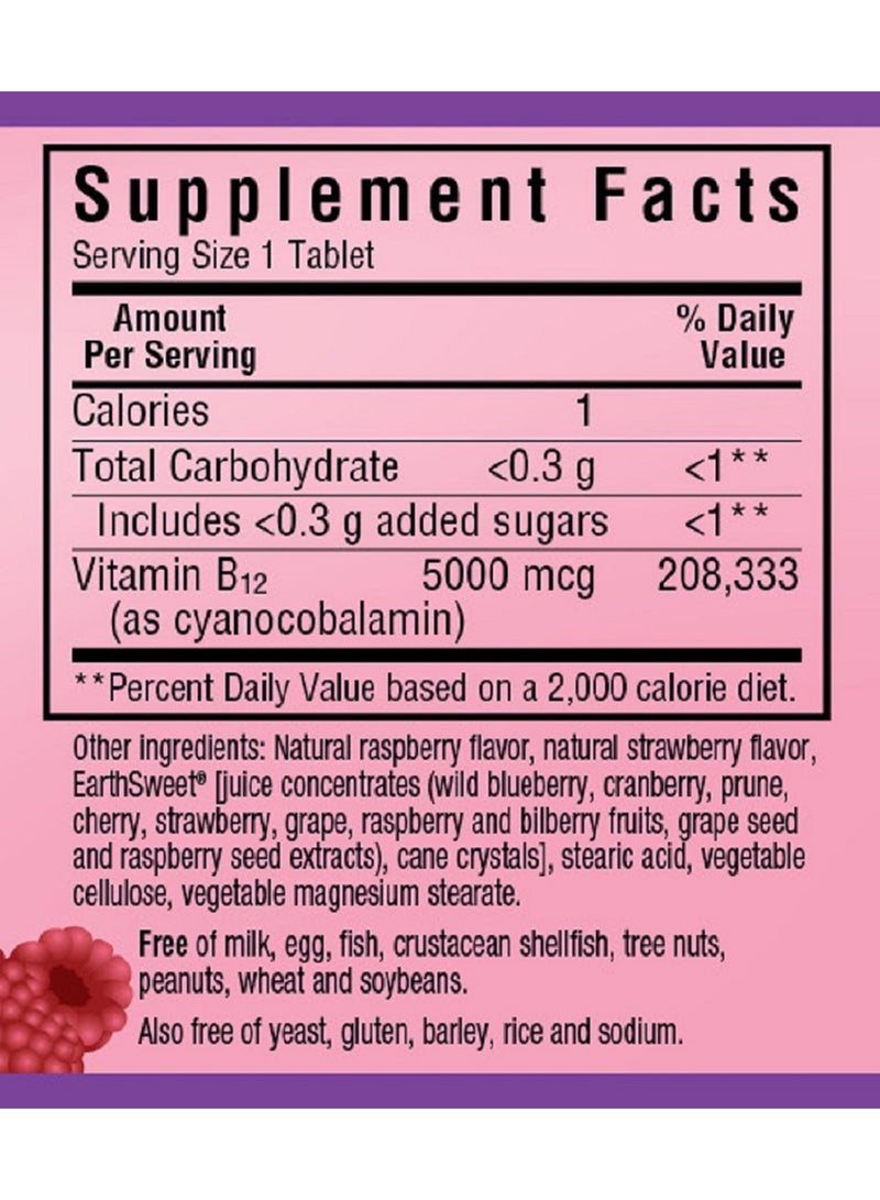 Earthsweet Chewables Vitamin B12 5000mcg, 30 Tablets