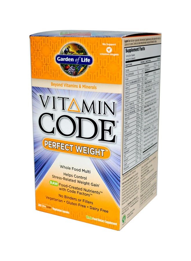 Vitamin Code Perfect Weight Dietary Supplement - 240 Ultra Zorbe Veggie Caps