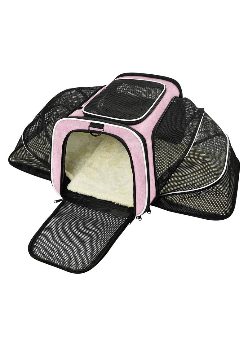 COOLBABY One Shoulder Cat and Dog Bag Pet Double Extension Foldable Bag for Traveling Portable Breathable Pet Carrier Bag Pet Safe Trip