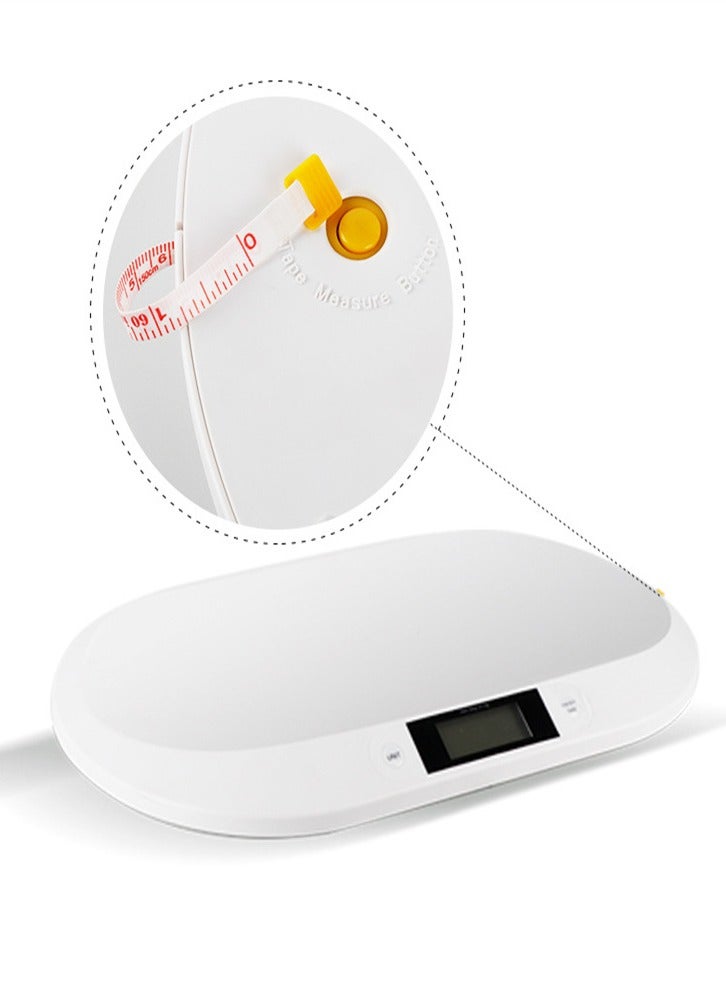 Newborn baby weight electronic scale, mini baby scale with height measurement tape measure 150cm, can bear weight 20kg