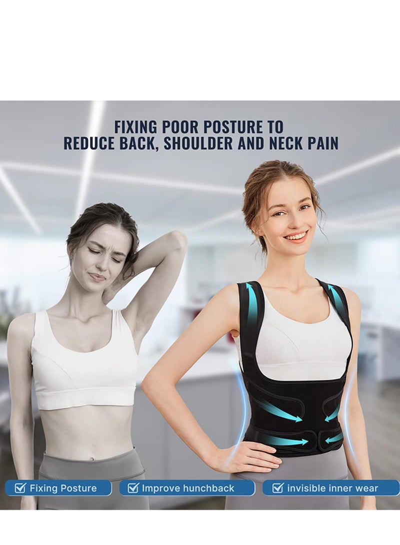 COOLBABY Back Brace and Posture Support Adjustable Posture Corrector for Men and Women (Medium)