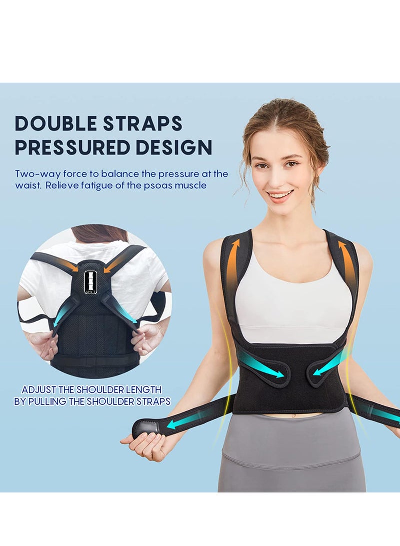 COOLBABY Back Brace and Posture Support Adjustable Posture Corrector for Men and Women (Medium)