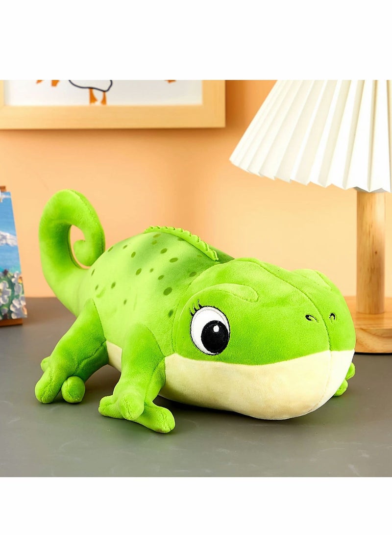 Chameleon Plush Toy Stuffed Animal 11.8 Inches Green Large Chameleon Plush Super Soft Cuddly Pillow Cushion Plushies Stuff Dolls Stuffed Toy Gift for Boys and Girls Party Festival Supplies