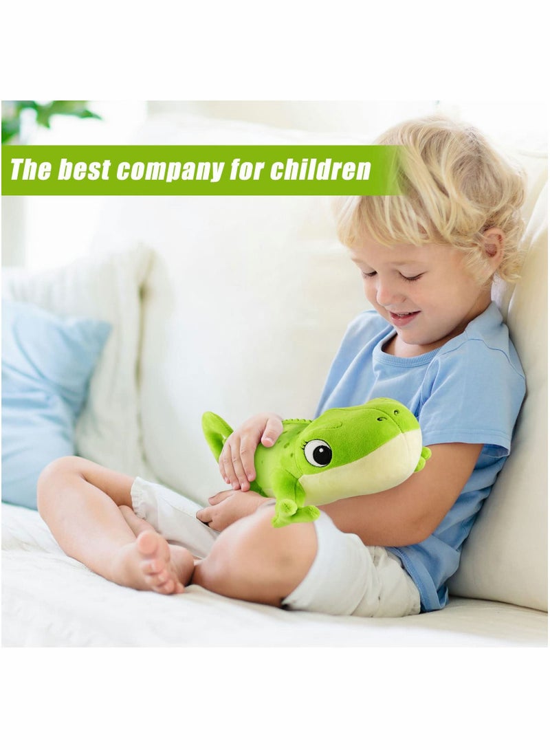 Chameleon Plush Toy Stuffed Animal 11.8 Inches Green Large Chameleon Plush Super Soft Cuddly Pillow Cushion Plushies Stuff Dolls Stuffed Toy Gift for Boys and Girls Party Festival Supplies