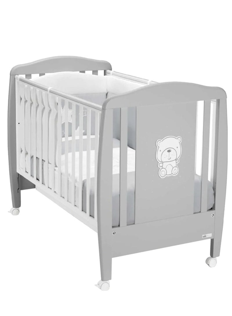 High Quality Teddy Bear Crib For Baby Playard, Playpen, Baby With 2 Drop-sides With Anti-bite Protection, Four Castors