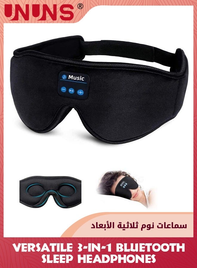 Sleep Headphones Bluetooth 5.2,Sleep Mask 3D Wireless Music Sleeping Headphones Headband Eye Mask,Sleeping Earbuds For Side Sleepers,Built-in HD Speakers Cool Tech Gifts For Men Women