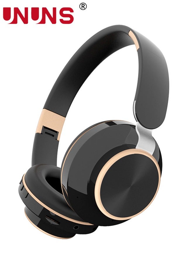Wireless Bluetooth Headphones Over Ear,Hi-Fi Stereo Headsets,Foldable Lightweight Wireless Stereo Earbuds Built-in Mic,Volume Control,FM For Phone PC Travel Office
