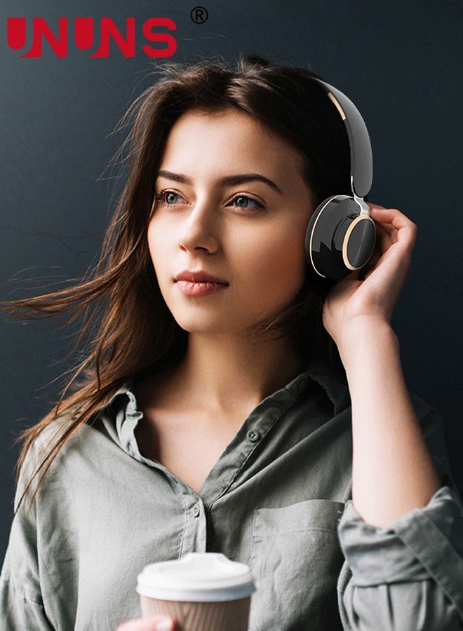Wireless Bluetooth Headphones Over Ear,Hi-Fi Stereo Headsets,Foldable Lightweight Wireless Stereo Earbuds Built-in Mic,Volume Control,FM For Phone PC Travel Office