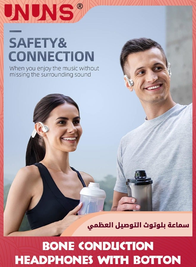Open-Ear Bluetooth Sport Headphones,Bone Conduction Headphones For iOS Android,Wireless Earphones Built-in Mic,9D HiFi Stereo,Sweatproof Waterproof Headset For Running/Cycling/Driving