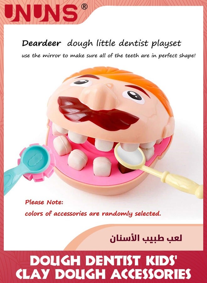Play Dough Dentist Toy Kit,Doctor Drilling And Filling Playset,Retro Playdough Creation with Moulds And Models Kids Set,For School Classroom Education,Birthday Gifts For Boys Girls 3+