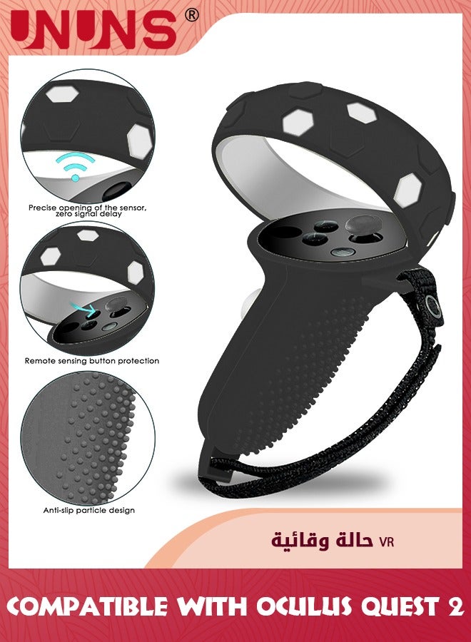 Face Cushion Pad For Oculus Quest 2 Accessories,VR Fitness Facial Interface Bracket Cover With Lens Cover/Nose Pad/Shakes Stick Caps,Sweat Proof,PU Leather Foam Pad Replacement Parts
