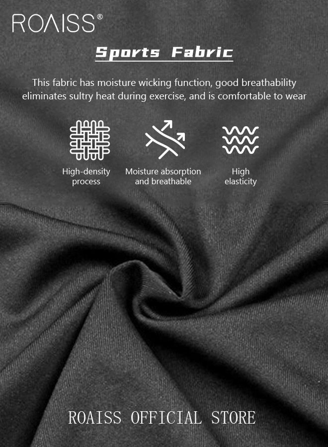 Men Quick Dry and Breathable Round Neck Sweatshirt with Quarter Zip Long Sleeve Athletic Shirts Slim Fit Top for Running Basketball Workout Gym