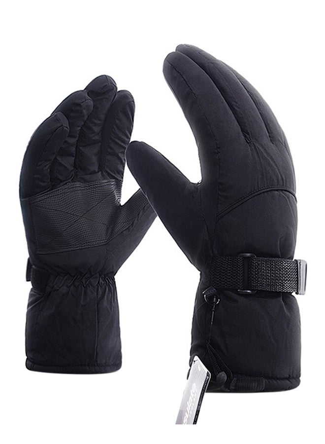 Wind-Resistant Zipper Touch Screen Gloves Black
