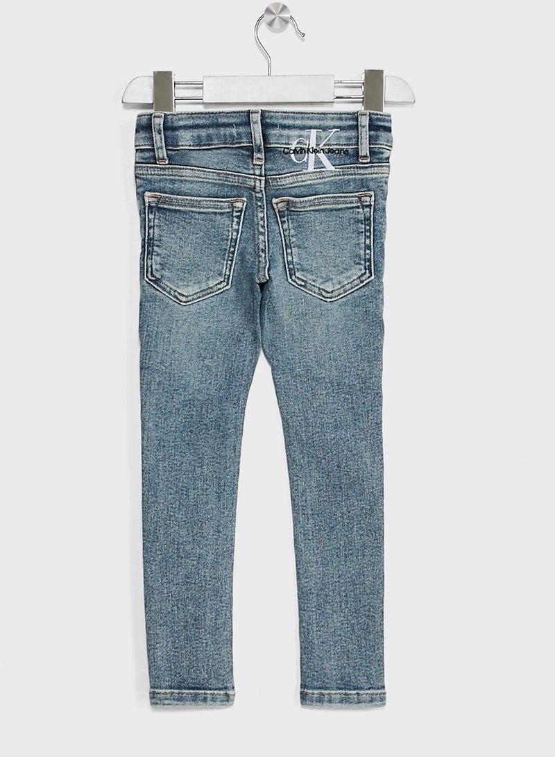 Kids Light Wash Skinny Jeans