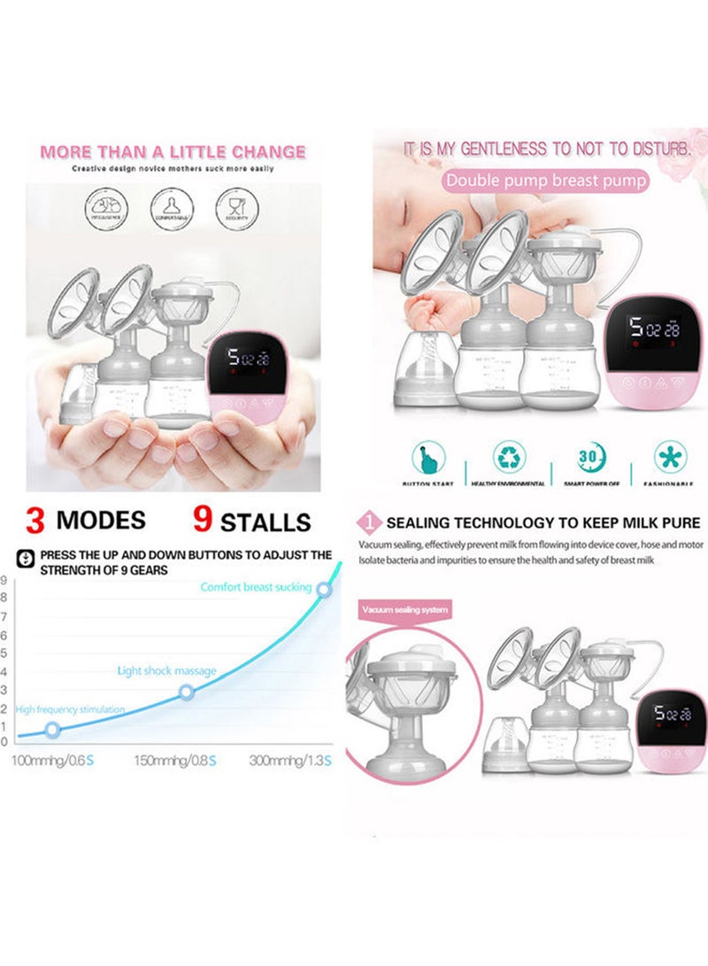 Portable Rechargeable Electric Breast Pump With 3 Pumping And 9 Suction Levels