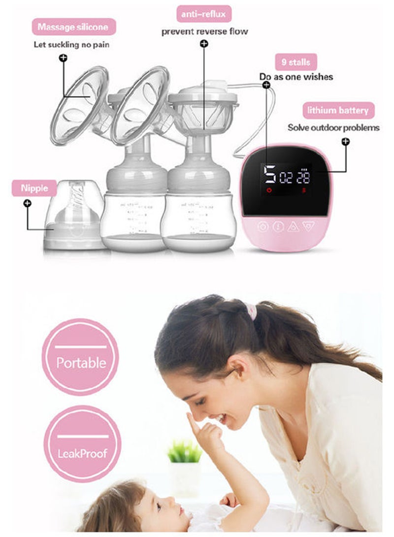 Portable Rechargeable Electric Breast Pump With 3 Pumping And 9 Suction Levels