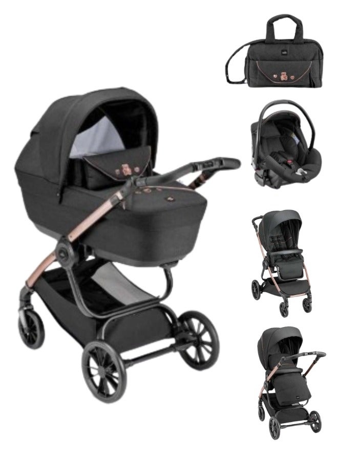 Very Spacious Super Compact And Lightweight Baby Travel System With Rocking Function And Aluminium Frame