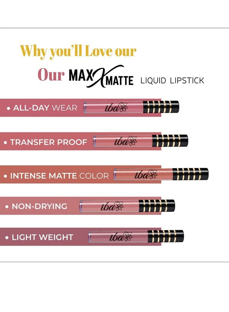 Iba Maxx Matte Liquid Lipstick Shade Dreamy Pink 2.6ml