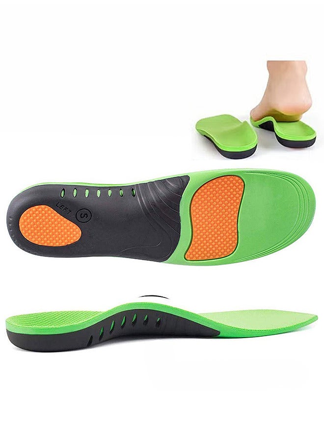 Orthotic Insole Plantar Fasciitis High Arch Support Shoes Inserts For Flat Feet Foot Valgus, Work Boot Insoles Relieves Foot Pain Heel Pain For Men Women(XS: 35-37 24.5CM)