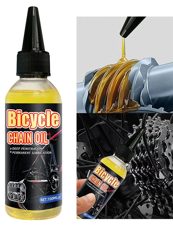 100ML All Purpose Bicycle Chain Oil Bike Bearing Chain Hub Lubricants Repair Lube Rust Prevention Also Works For Mechanic Tools Sewing Machine Automotive Accessories Home Appliances