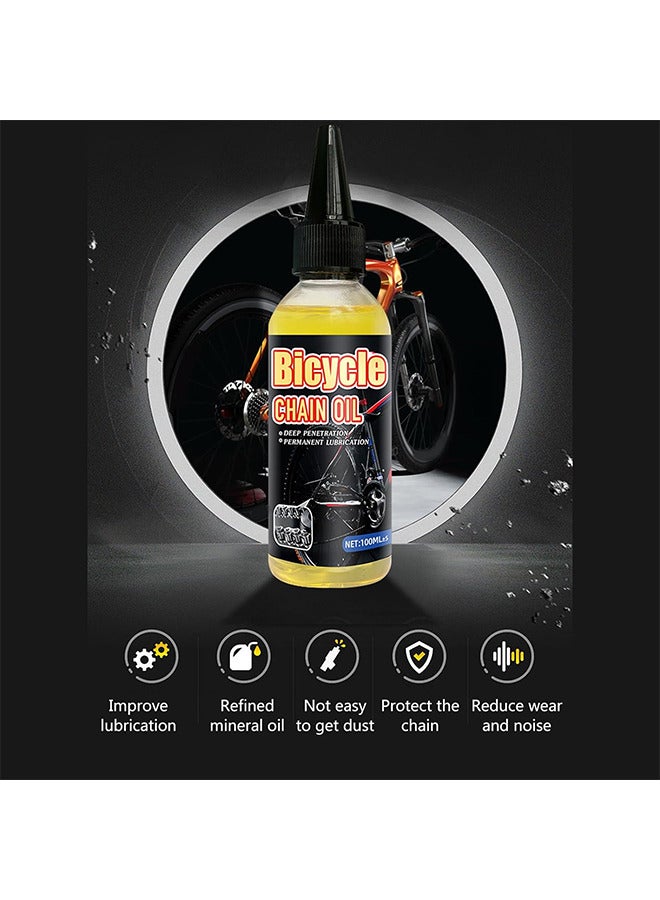 100ML All Purpose Bicycle Chain Oil Bike Bearing Chain Hub Lubricants Repair Lube Rust Prevention Also Works For Mechanic Tools Sewing Machine Automotive Accessories Home Appliances