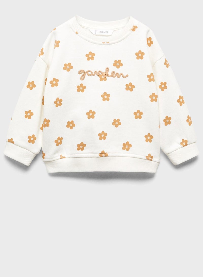 Infant Floral Printed Sweatshirt