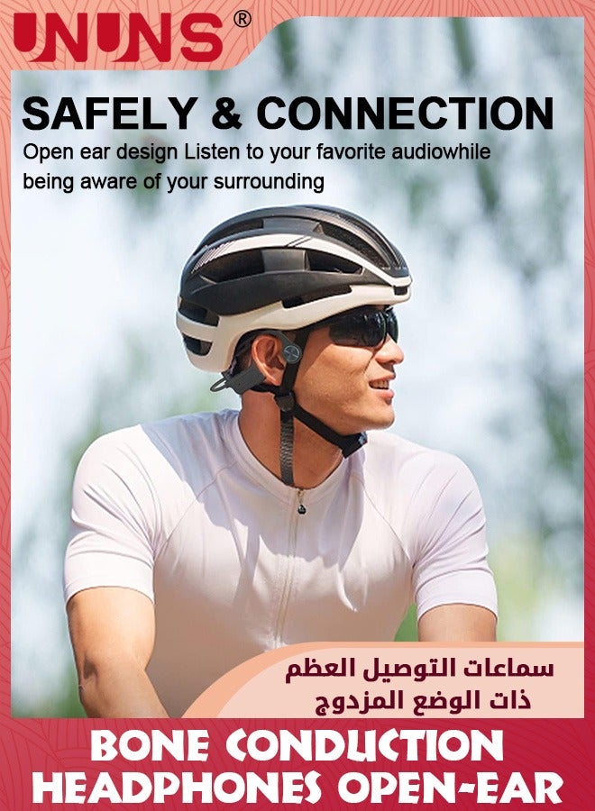 Bone Conduction Headphones,Wireless Bluetooth 5.0 Open Ear Headphone,IPX6 Waterproof Headset With Microphone,Support TF Card,Long Battery Life,Sport Earphones For Runners Fitness Cycling