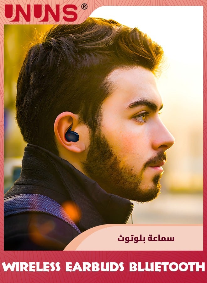 Wireless Earbuds Bluetooth Headphones With Charging Case,32H Playback,In-Ear Earphones Waterproof Buds Built Mic Stereo Bass For iPhone Samsung Android Sport Workout Gym,Black