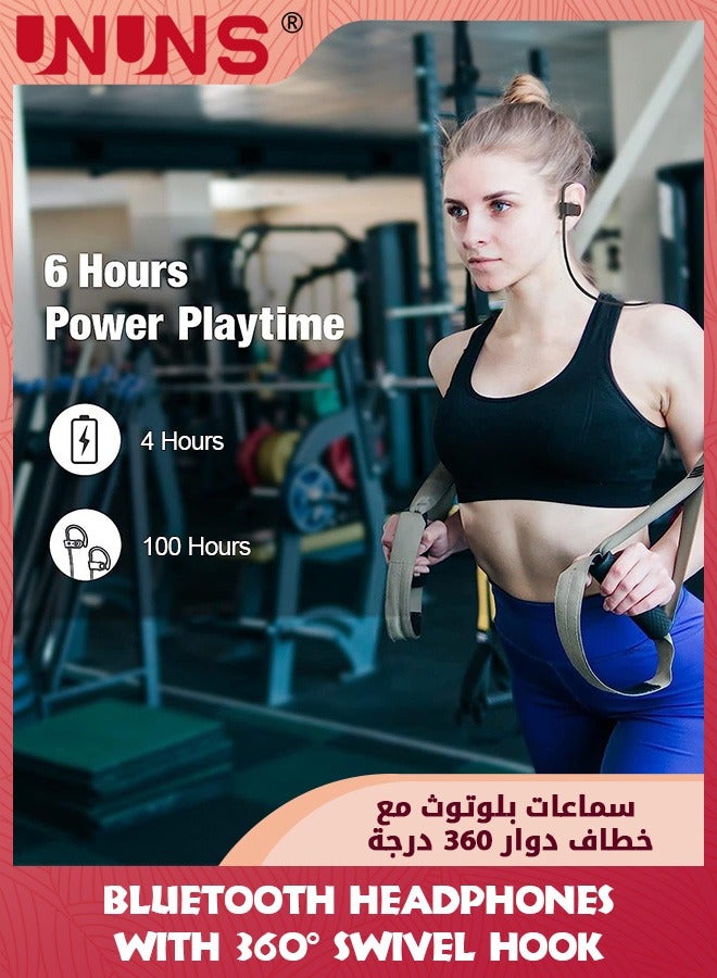 Bluetooth Headphones,Sport Headphones HD Bass Sound Wireless Headphones,IPX7 Waterproof Bluetooth 5.0 Wireless Earbuds Sound Isolation Headsets For Running,Cycling,Gym
