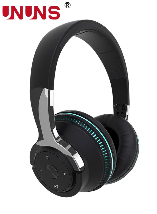 Bluetooth Headphones Over Ear,Foldable Wireless Headphones With 6 EQ Modes,HiFi Stereo Headset Built-in Mic,Soft Ear Pads,TF, Volume Control, FM For Phone PC Home Office