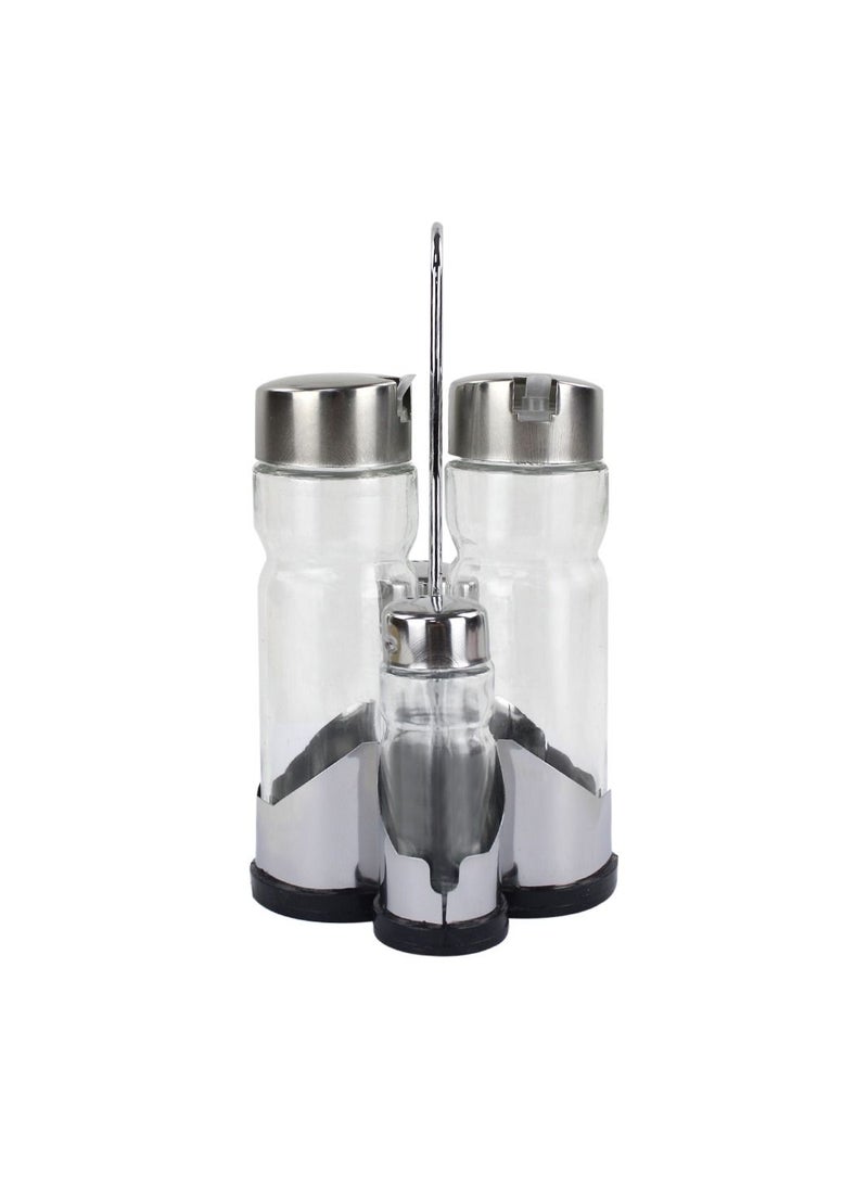 Spices Condiment Salt and Pepper shakers Cooking Set Stainless Steel 5 Pcs for Salt Pepper Shakers Scorpion Pepper and More Salt Shaker by Home Smart