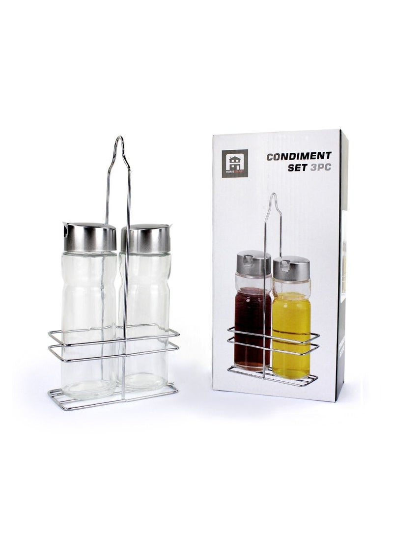 Home Smart cooking set includes two durable stainless-steel shakers for salt and pepper