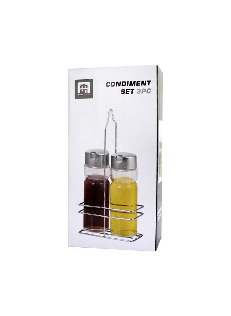 Home Smart cooking set includes two durable stainless-steel shakers for salt and pepper