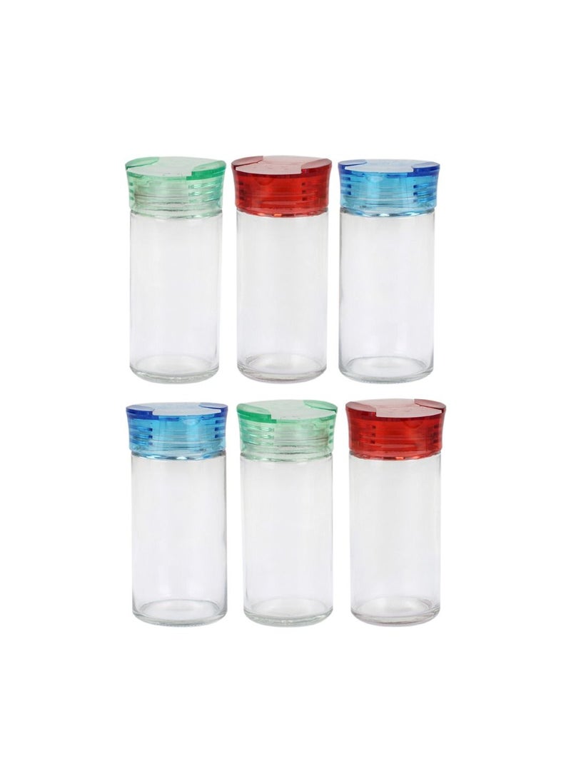 Home Smart Spice Rack Glass Jar Set for Herbs Salt and More