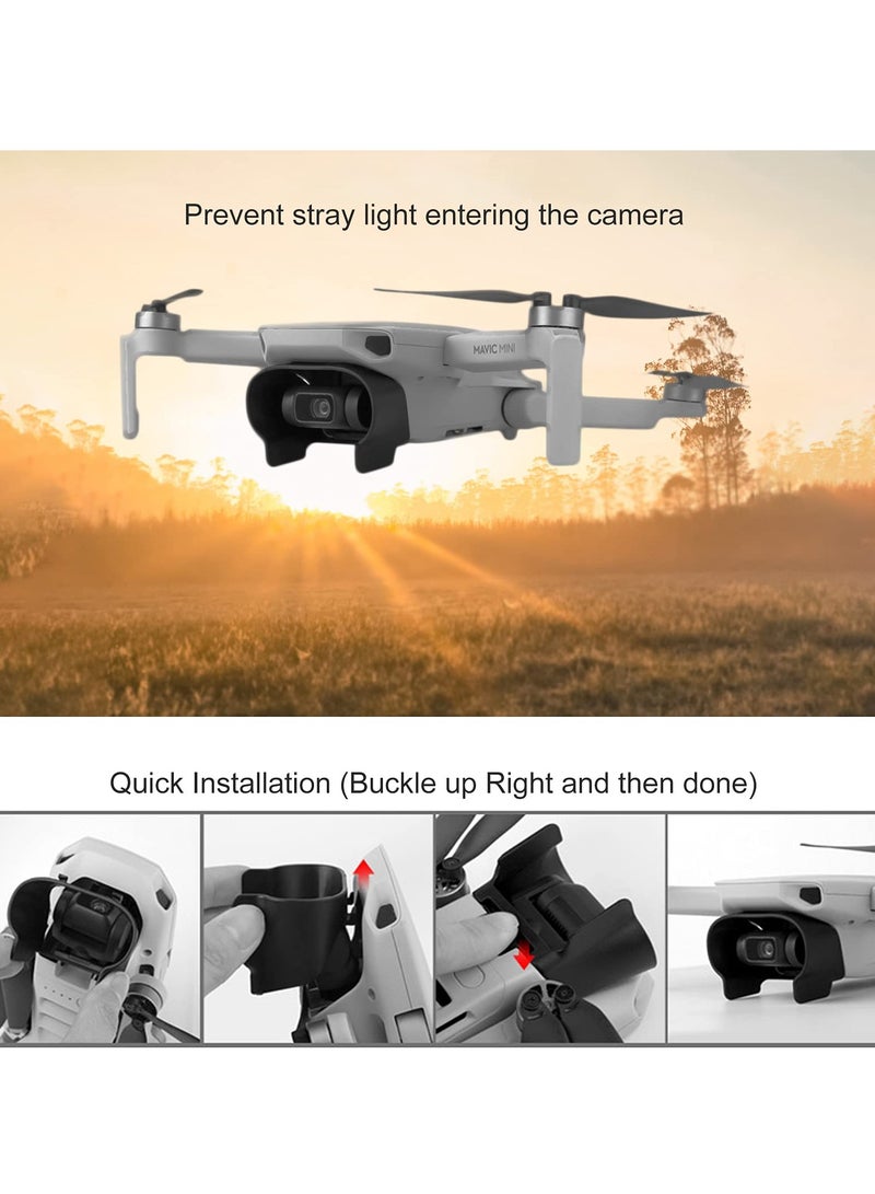 Light Shield + Gimbal Protector + 2 Pieces Super Clear Lens Protection Film Set For DJI Mavic Mini / Mini 2 / Mini SE Drone, Drone Protection Accessories Light Shield Sun Cover Accessories