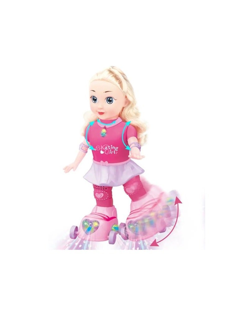 Electric Skating Girl Simulating Toy with Light Music Car for Girl