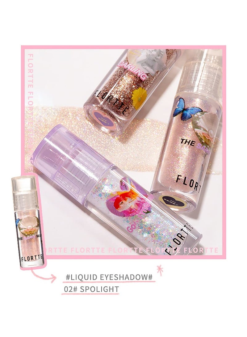 SYOSI 2pcs Liquid Glitter Eyeshadow, Easy to Apply for Face, Lips
