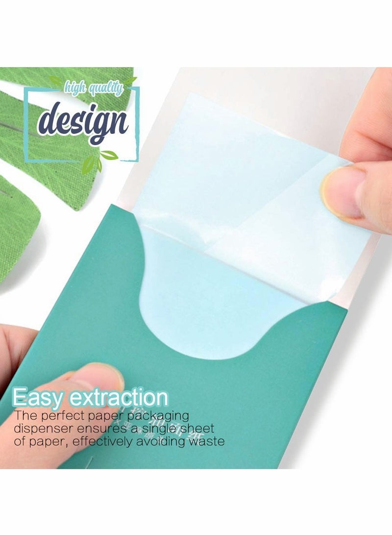 300 Sheets Oil Absorbing Tissues for Facial Skin Care and Make Up(Green, Blue, Brown)