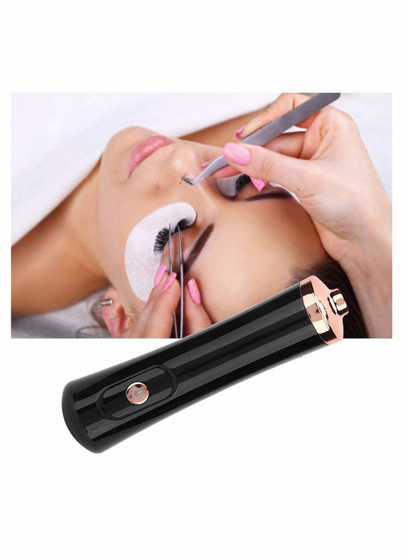 Electric Nail Lacquer Shaker Eyelash Lacquer Shaker, for Eyelash Extensions, Eyelash Glue Shaker with 2 Connectors and 6 Sizes of Caliber Liquid Evenly Mixer (Black)