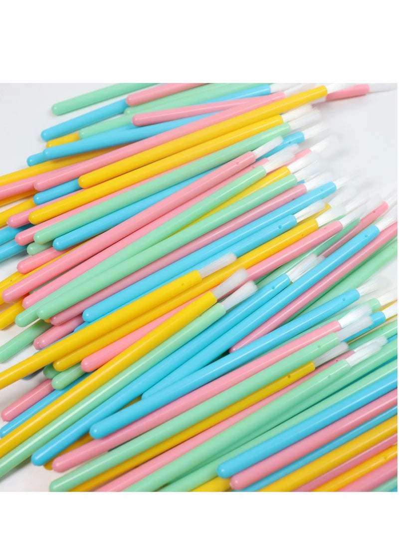Lip Brushes, 100 Pcs Disposable Makeup Brush Lipstick Gloss Applicators with Soft Head Cosmetic Wands Mini Paint Brushes