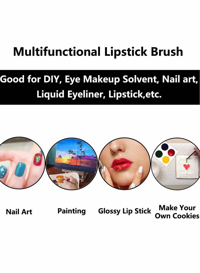 Lip Brushes, 100 Pcs Disposable Makeup Brush Lipstick Gloss Applicators with Soft Head Cosmetic Wands Mini Paint Brushes