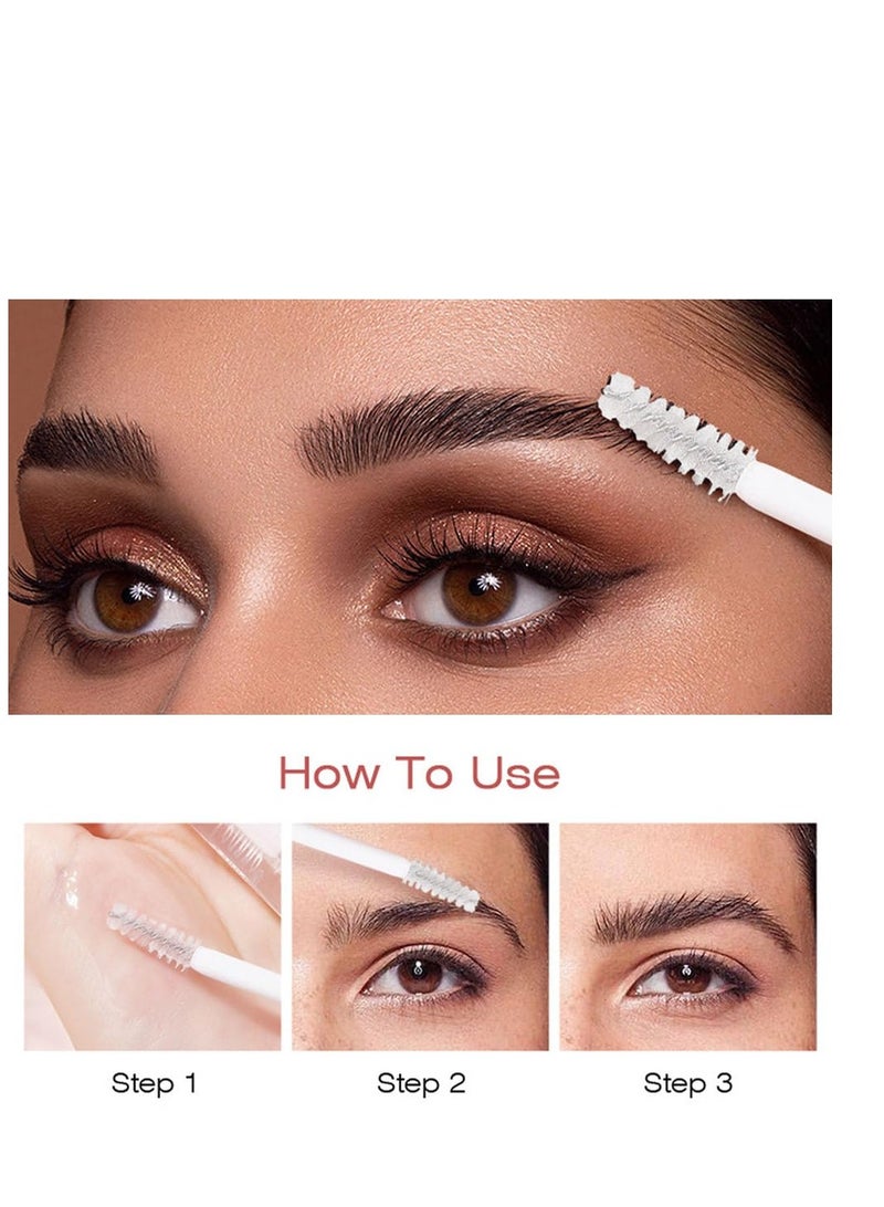 2Pcs Clear Brow Mascara Setting Gel Makeup Set,Eye Brow Eyebrow Glue Soap Wax Lift Gel Clear,gel para cejas transparente,Brow Fast Sculpt,Cruelty Free,Long Lasting Waterproof Cosmetics Make Up